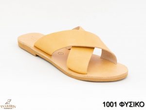 Γυναικεία σανδάλια δερμάτινα Τσακίρης