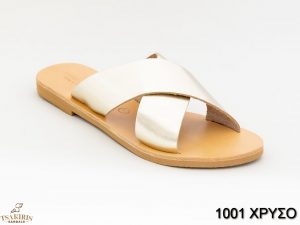 Γυναικεία σανδάλια δερμάτινα Τσακίρης