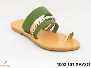 Γυναικεία σανδάλια δερμάτινα Τσακίρης