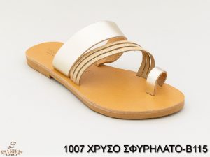 Γυναικεία σανδάλια δερμάτινα Τσακίρης