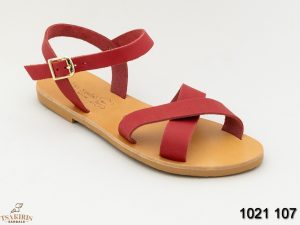 Γυναικεία σανδάλια δερμάτινα Τσακίρης