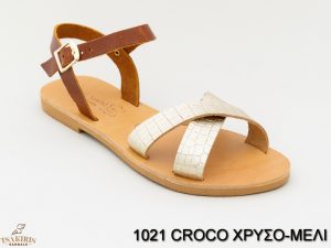 Γυναικεία σανδάλια δερμάτινα Τσακίρης