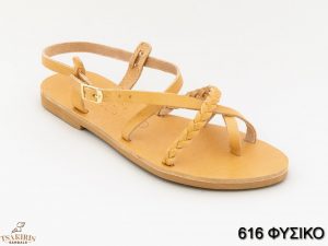 Γυναικεία σανδάλια δερμάτινα Τσακίρης