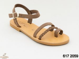 Γυναικεία σανδάλια δερμάτινα Τσακίρης