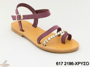 Γυναικεία σανδάλια δερμάτινα Τσακίρης