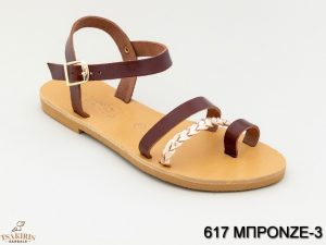 Γυναικεία σανδάλια δερμάτινα Τσακίρης