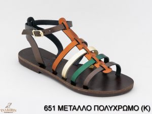 Γυναικεία σανδάλια δερμάτινα Τσακίρης