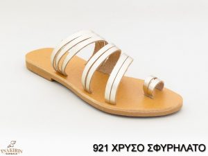 Γυναικεία σανδάλια δερμάτινα Τσακίρης