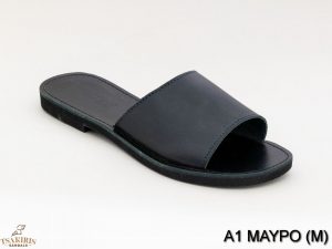 Ανδρικά σανδάλια δερμάτινα Τσακίρης Α1-ΜΑΥΡΟ-Μ